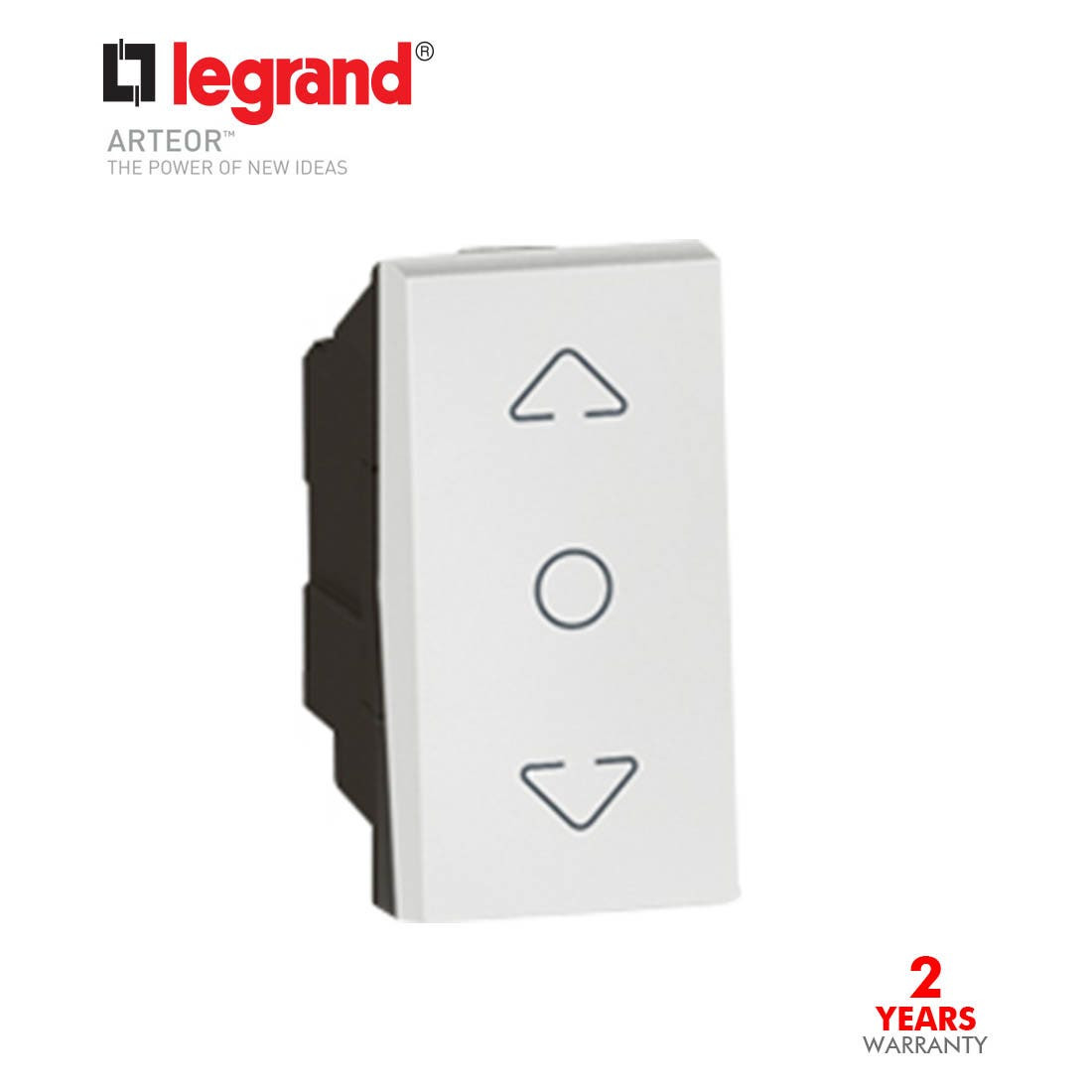 LEGRAND - Curtain SW Center Retract 1Mod, White Arteor