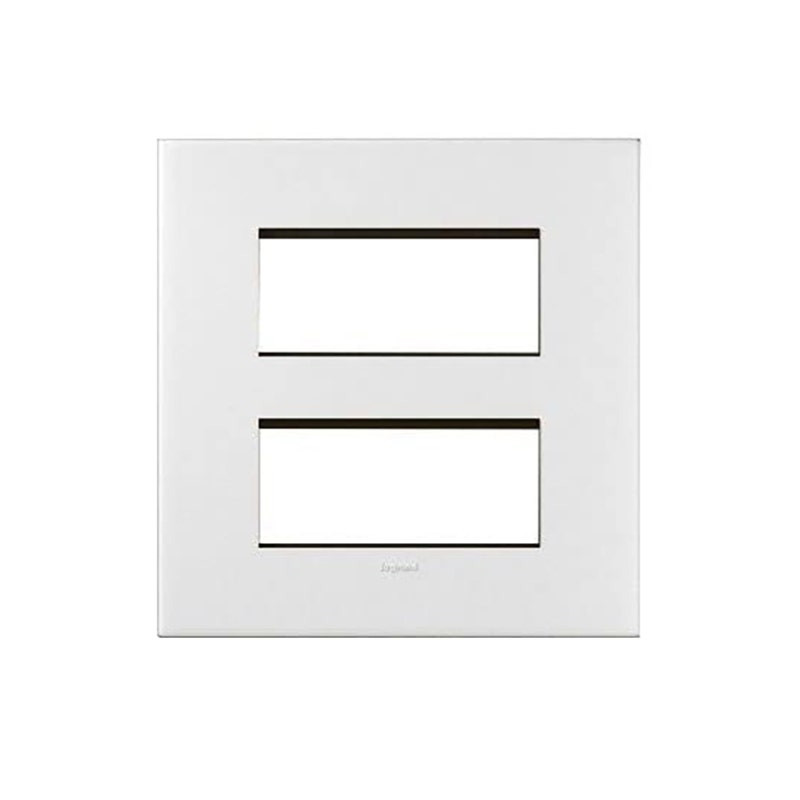 LEGRAND - Cover Plate with Frame Arteor, Indian , 2x4 Modules, Square, White