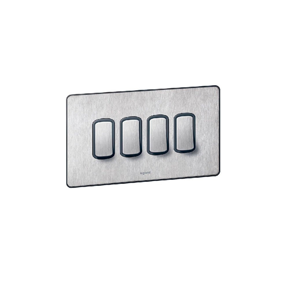 LEGRAND - Front Plate Synergy, for 4 Grid Modules, 2 Gang 