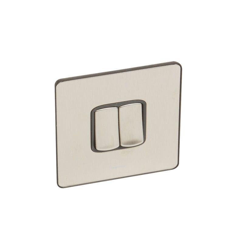 LEGRAND - Single Pole Plate Switch Synergy -2 Gang -2-Way -20 AX -250 V~