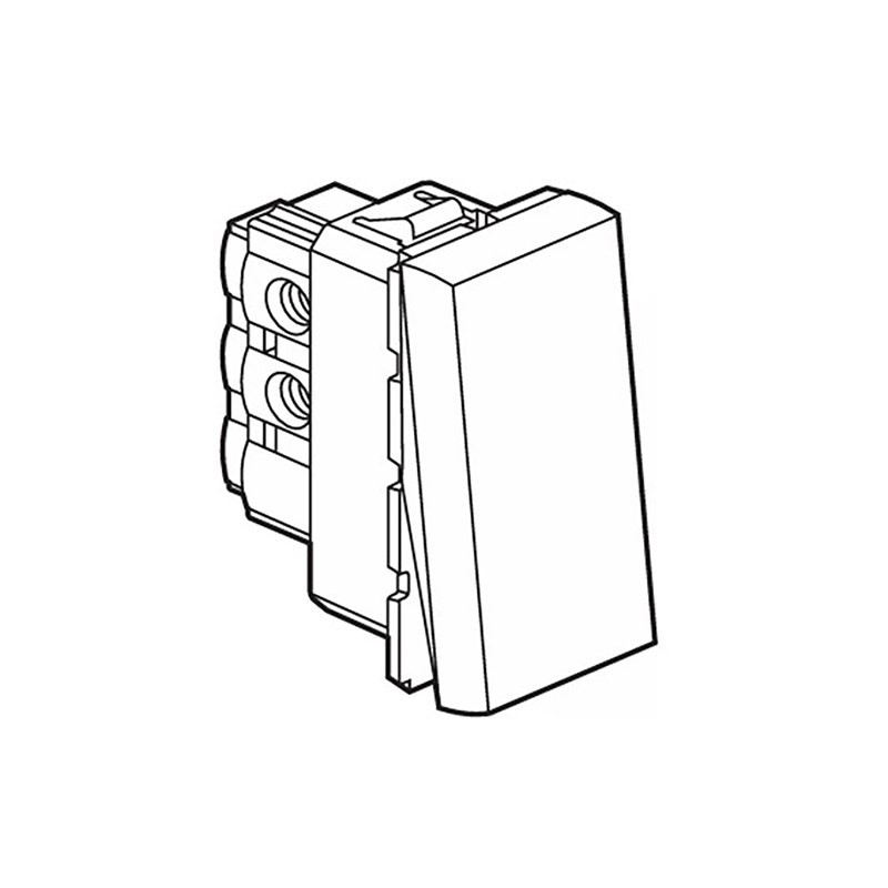LEGRAND - Switch Mosaic Antimicrobial, 2 Way, 10AX, 250V, 1 Module, Grey