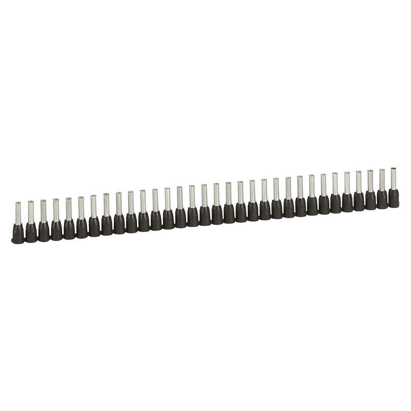LEGRAND - Ferrule Starfix with Insulating Flange, 1.5 mm², Black, Supplied in Strips