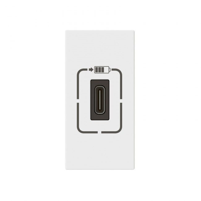LEGRAND - Single USB Type-C Charging Socket Mosaic - 5 V - 1.5 A - 7.5 W - 1 Module - White