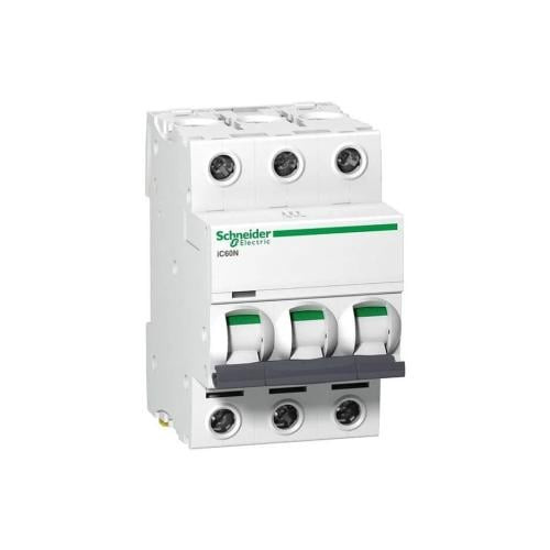 Schneider Sub Breaker - 3 Lines - 25 Amps - ACTI9 iC60N A9F44325, C Curve