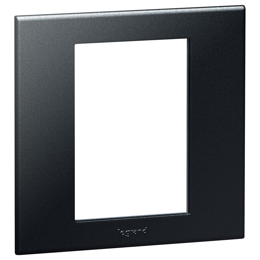 LEGRAND - Plate Arteor, British Standard, Square, 3 Modules 1-Gang, Graphite