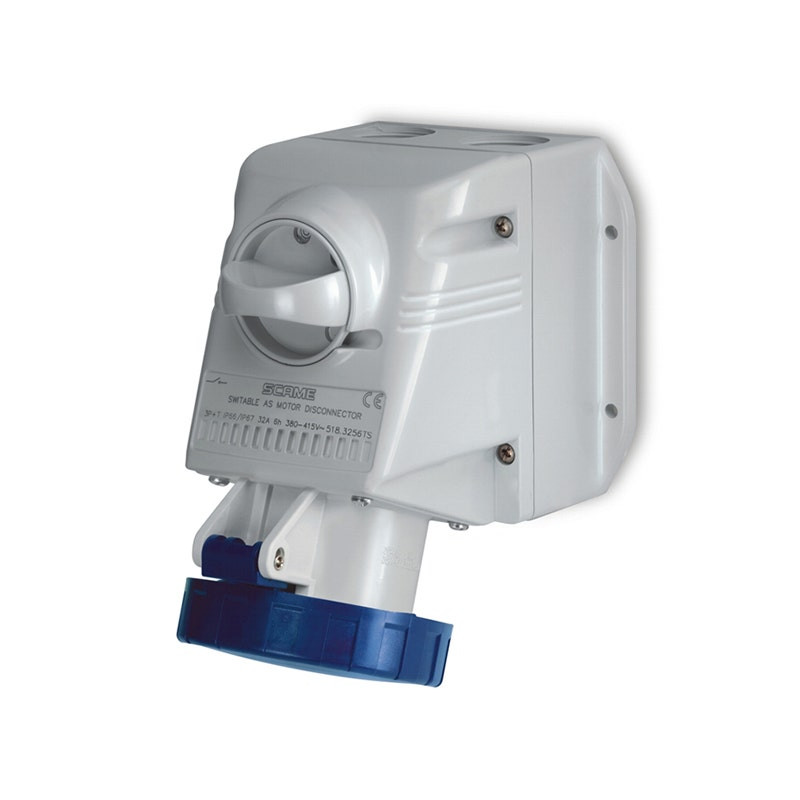 SCAME - Surface Mounting Socket, 16A, 2P+E, 6h, 200-250V, 60Hz, 50Hz, Screw Terminals