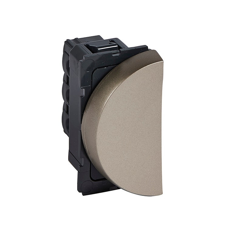 LEGRAND - Switch Arteor, 2 Way, 10AX 250V~, 1 Left Module, Round Version, Champagne