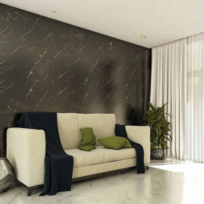 Wall/Floor porcelain Tiles 60x120x1.0cm - Black Marble