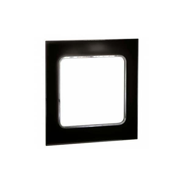 LEGRAND - Plate Arteor for Central Unit, Square, 2 Modules, Mirror Black