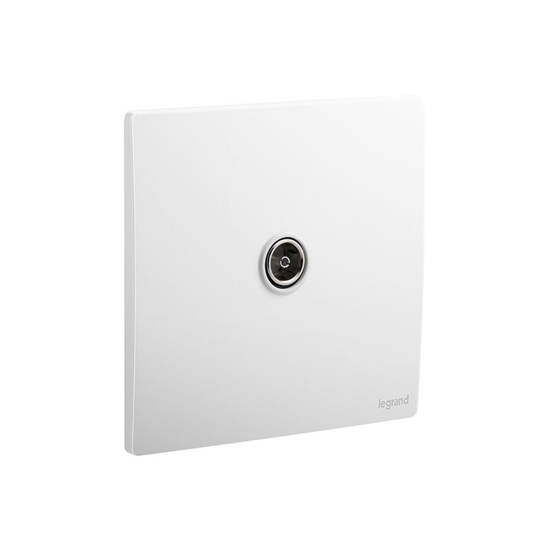 LEGRAND - Terminal TV Socket Outlet Mallia Senses, Female, 1 Gang, Matt White