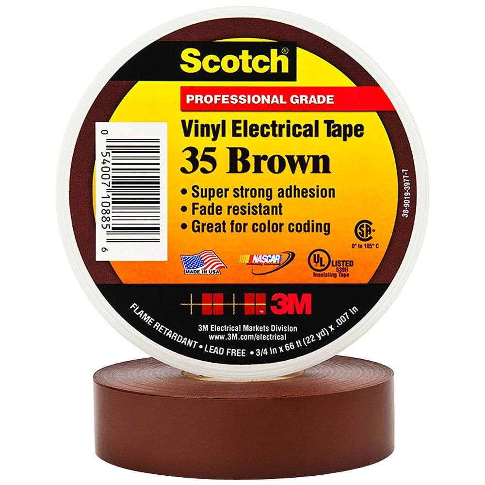 Brown Vinyl Tape (3/4" x 66 ft) | 3M
