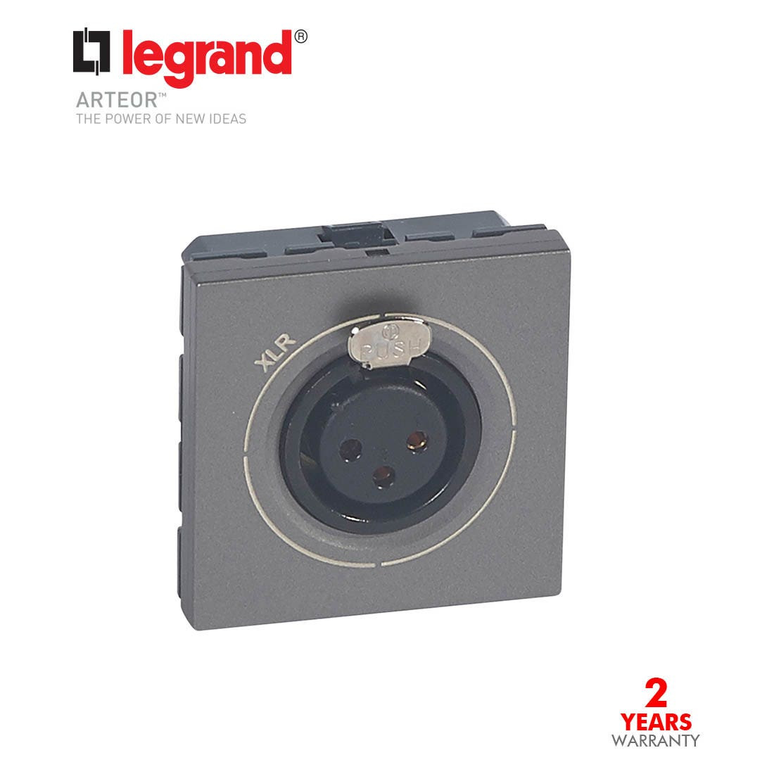 LEGRAND - XLR Socket 3P Neutrik, Female, 2Mod, Magnesium