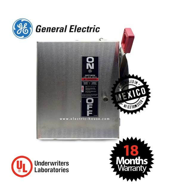GENERAL ELECTRIC - Safety Switch, Non-Fusible 3 Poles 400A, 600V Nema 4/4x, Stainless