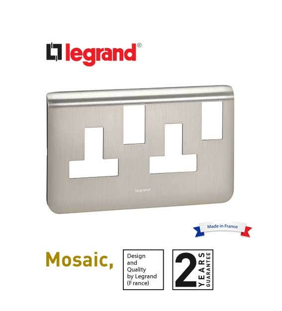 LEGRAND - Plate for 2 Gang switched Socket Titanium