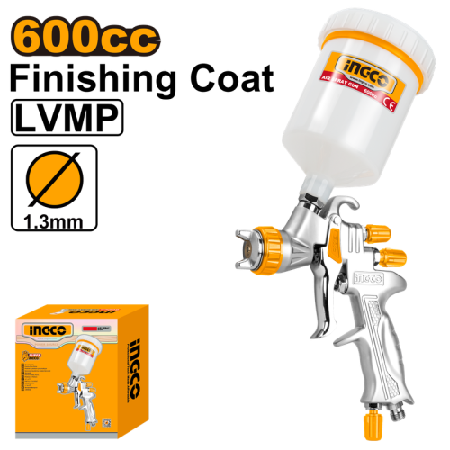 Air spray gun 600 CC Plastic bowl مسدس طلاء طاسة من الاعلي بلاستيك