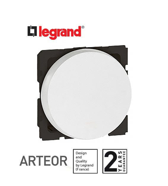 LEGRAND - Switch 1-Way Arteor, 10 AX 250 V~, Round, 2 Modules, White