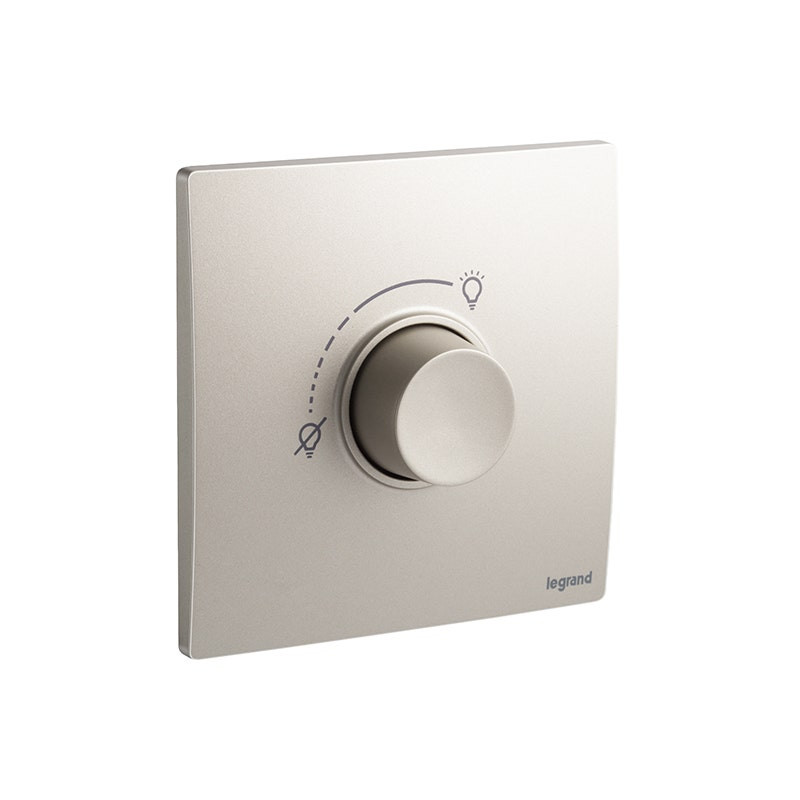LEGRAND - Incandescent Dimmer Mallia Senses, 1 Gang, 2 Way, 40-500W, 230V, Champagne