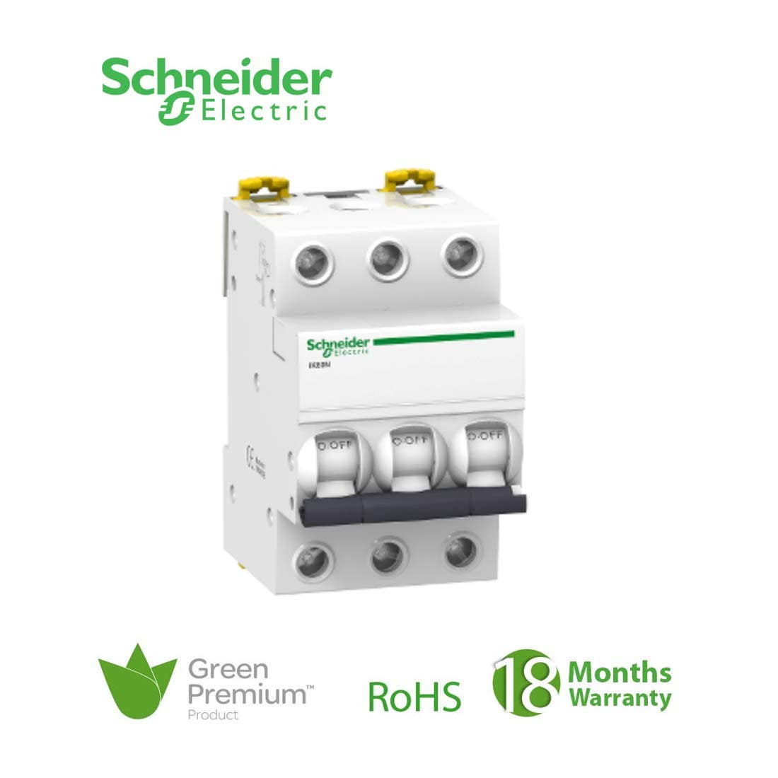 SCHNEIDER - MCB Breaker, Acti9 iK60N, 3P, 32A, C curve