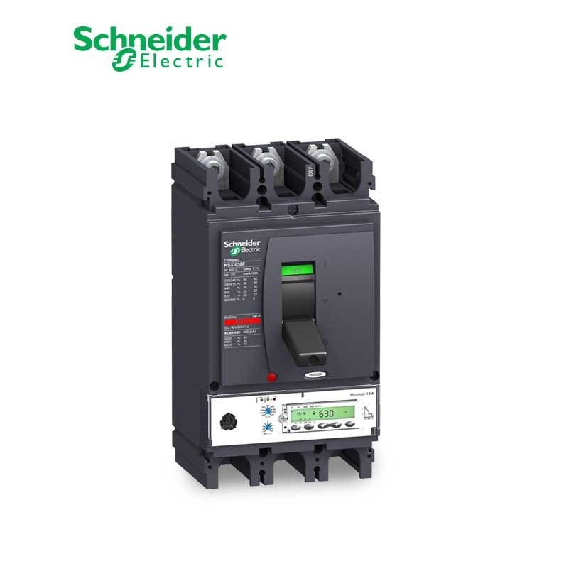 SCHNEIDER - MCCB Breaker, ComPact NSX630F, 3P 3d, 36kA at 415 VAC, MicroLogic 5.3A Trip Unit 630A
