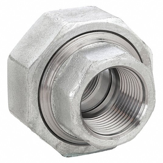 Union, Forged Steel, 2 in x 2 in Pipe Size, NPT x NPT, Class 3000