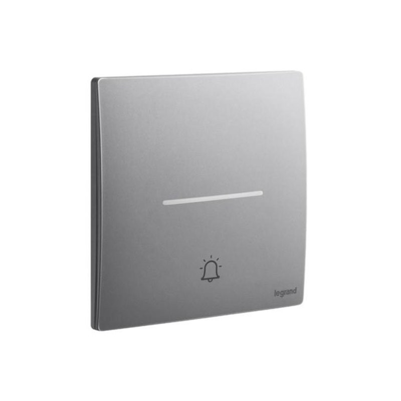 LEGRAND - Push Button Mallia Senses, DND/MUR/BELL, 1 Gang, Dark Silver