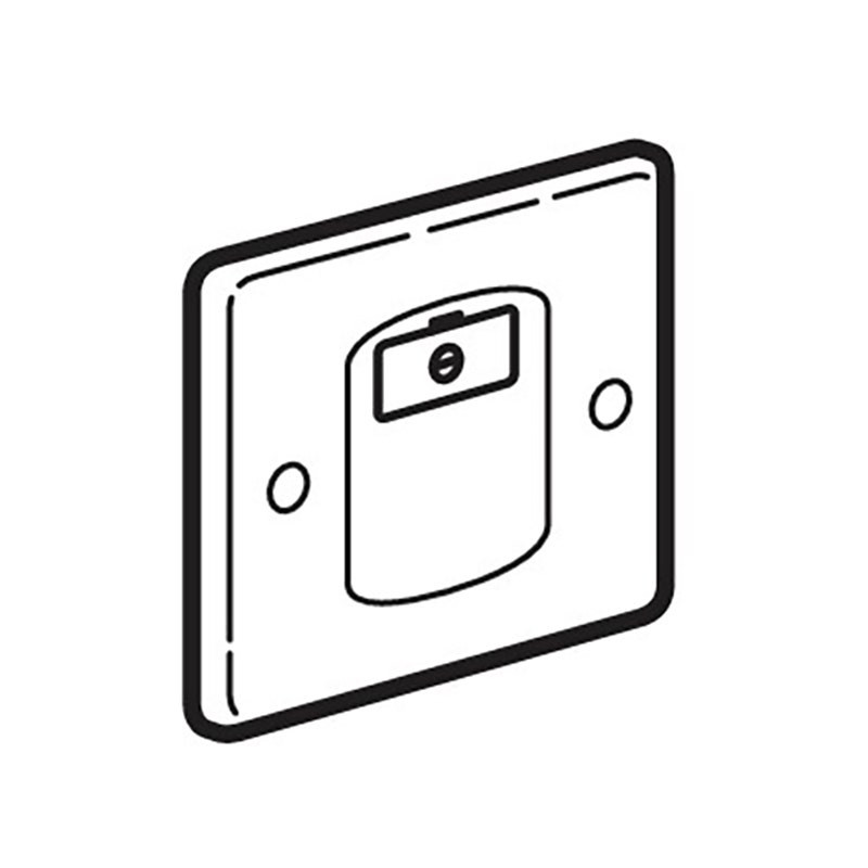 LEGRAND - Fused Connection Unit Synergy Authentic, Unswitched 13A, 250V, without Cord Outlet, Polished Stainless Steel