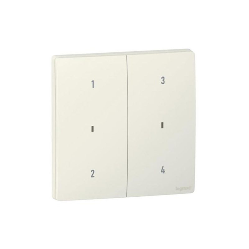 LEGRAND - Wireless Remote Switch Mallia Senses, 4 Way, On/Off, Matt White