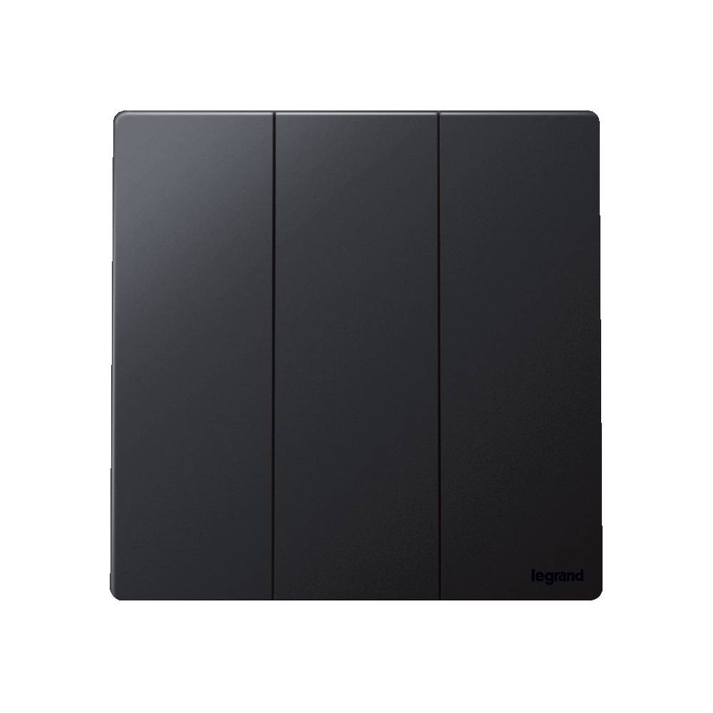 Legrand - Malia 3-Way Switch - Single Line - 16 A - 250 V - Black