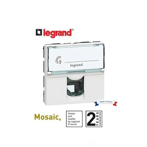 Legrand Mosaic Telephone Plug - Module 2 - 1 Port - RJ45-Cat. 6A UTP-LEG.76574