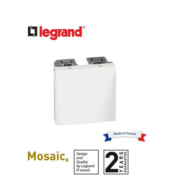 LEGRAND - Cable Outlet Mosaic, 20 A with Cable Grip, 2 Modules, White