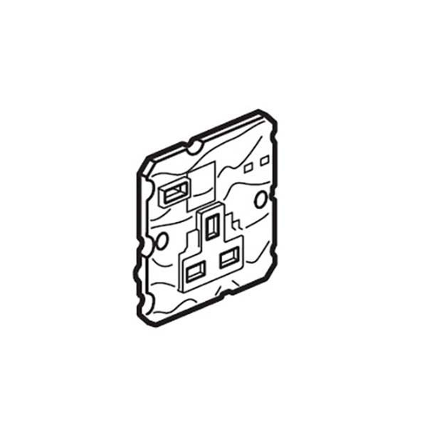 ليجراند - فيش أرتيور - 13 أمبير - 250 فولت - BS - مع شاحن USB من النوع C - قطب واحد - ألومنيوم 