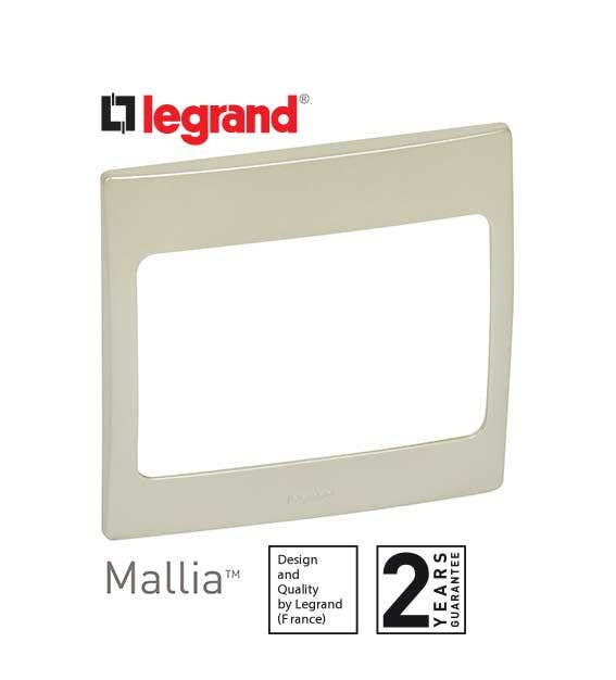DISCONTINUED LEGRAND - Plate Mallia, 1 Gang, Champagne