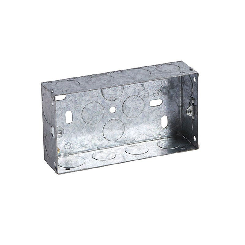 LEGRAND - Backbox with Knockouts, 2 Gang, Depth 35mm, Flush Mounting, Steel