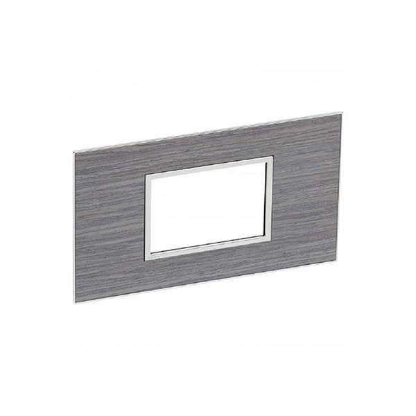 LEGRAND - Plate Arteor, BS, Square, 3 Modules, Wood Grey Oak