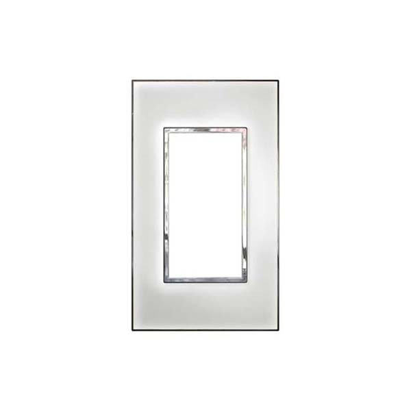 LEGRAND - Plate Arteor, Italian/French/German, Square, 4 Modules, Mirror White