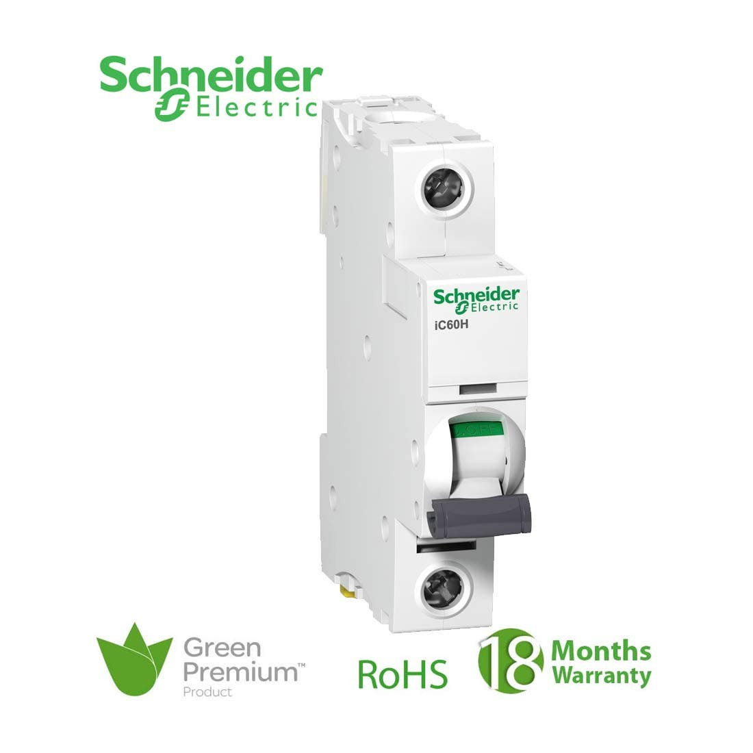 SCHNEIDER - MCB Breaker, Acti9 iC60H, 1P, 50A, C curve 