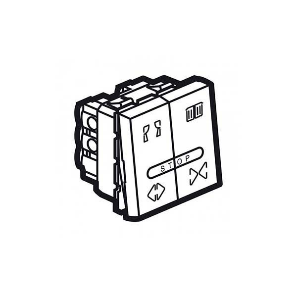 LEGRAND - Double Push-Button Arteor, for Curtain Control, 10A, Square, 2 Modules, White