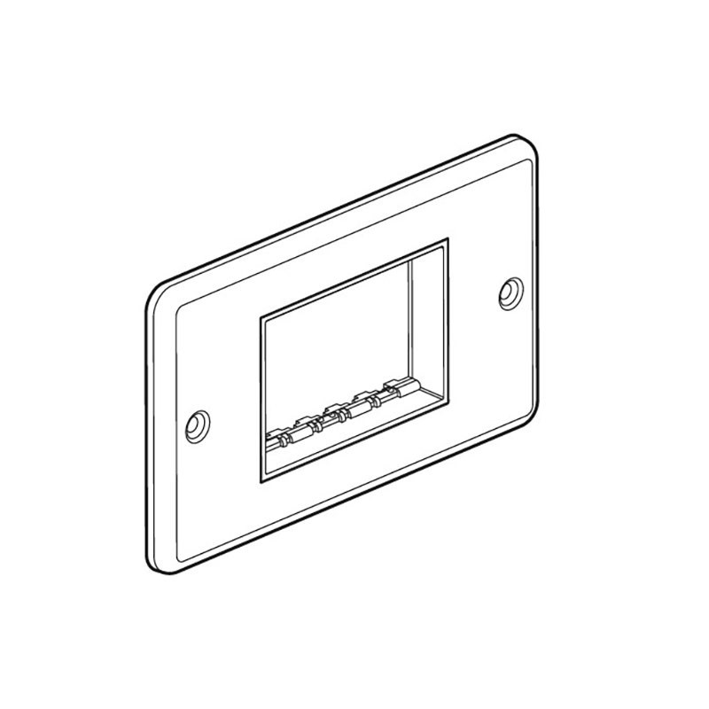 LEGRAND - Front Plate Synergy Authentic, 1 Gang, for Arteor 3 Modules Mechanism, Polished Stainless Steel