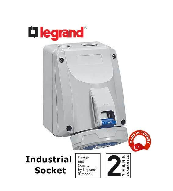 LEGRAND - Surface Mounting Socket P17, IP66/67, 200/250 V~, 16 A, 2P+E