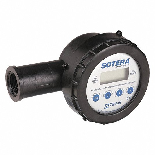 Liquid 1 Electronic Flowmeter, Glass Filled Polypropylene, 2 to 20 gpm