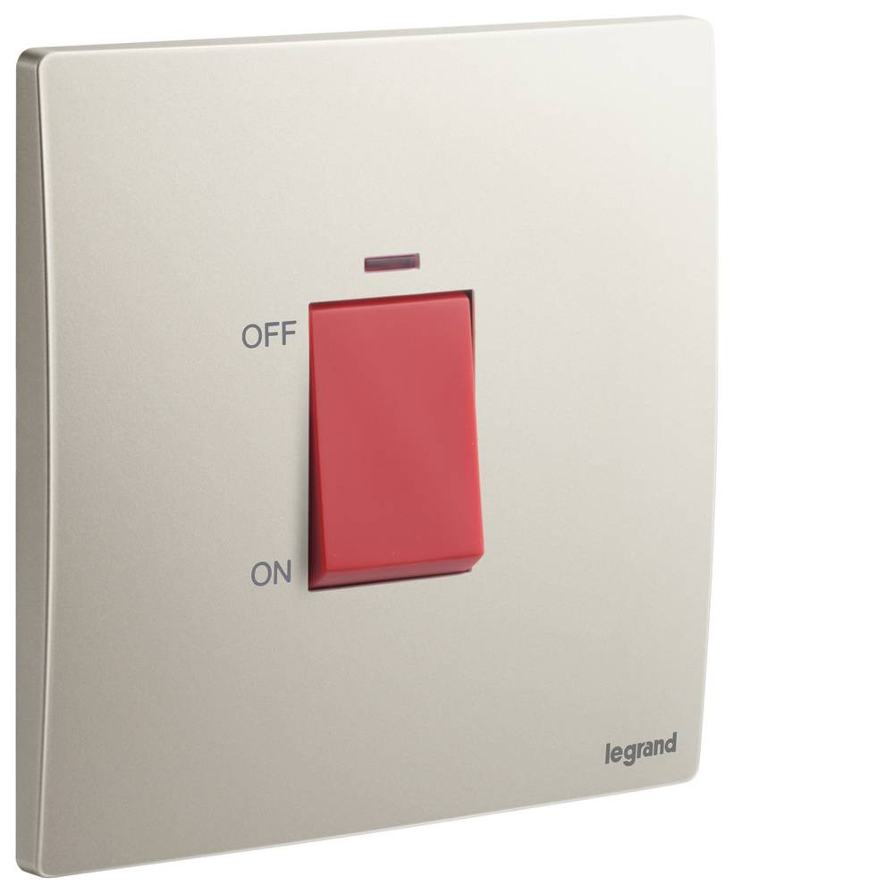 Legrand - Malia AC Switch - 45 Amp - 250 Volt - With Indicator Lamp - Beige