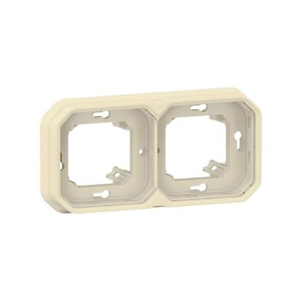 LEGRAND - Flush Mounting Support Frame Plexo, IP55, 2 Gang, Horizontal and Vertical, Beige