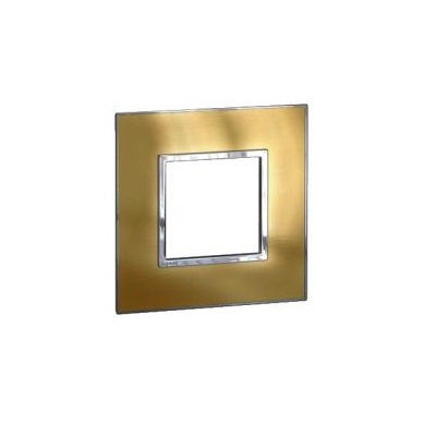 LEGRAND - Plate 1G 2Mod Sqr BS, Gold Brass Arteor