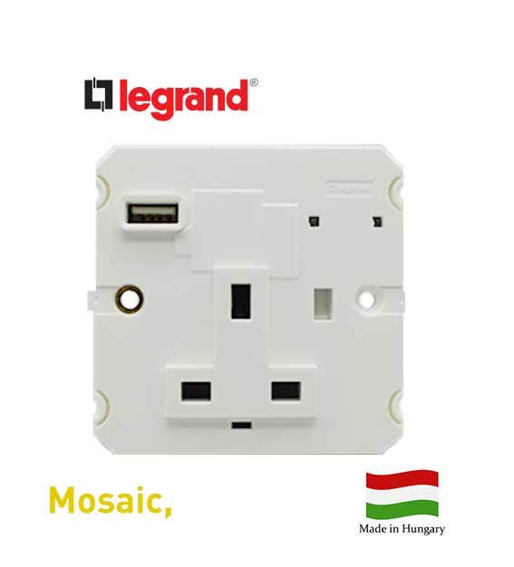 LEGRAND - Socket Outlets, 13A-250V with USB Charger