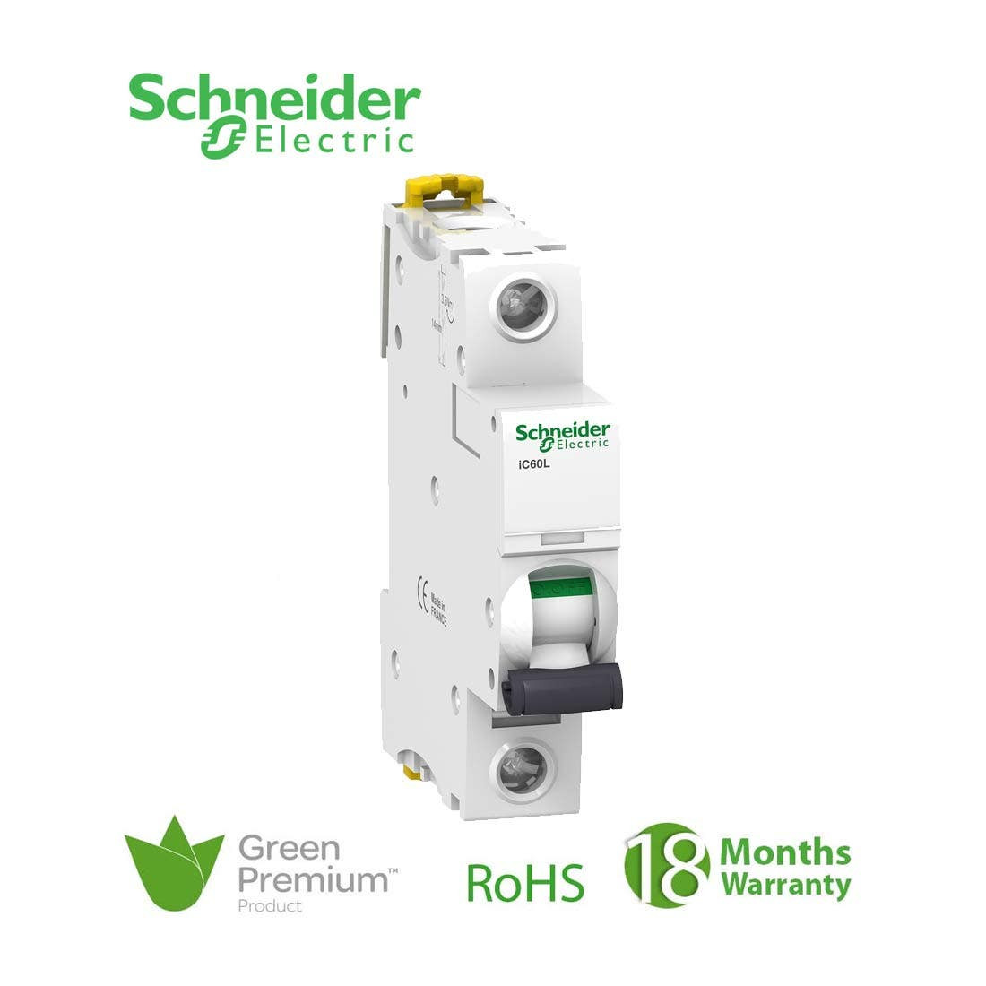 SCHNEIDER - MCB Breaker, Acti9 iC60L, 1P, 20A, B curve