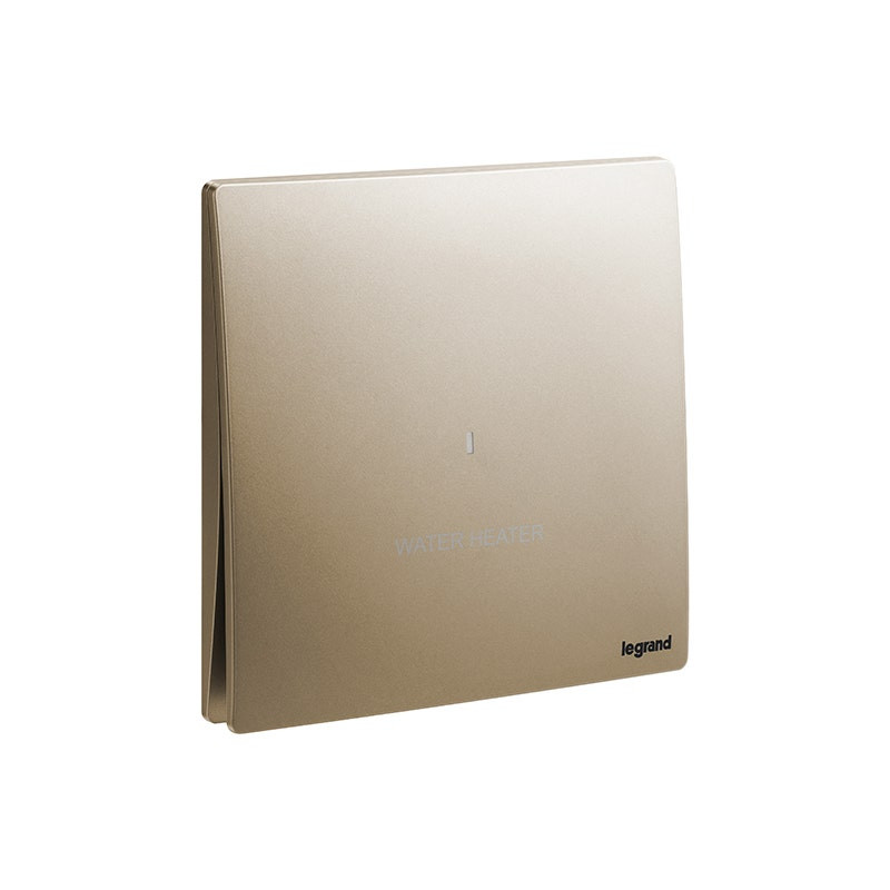 LEGRAND - Double Pole Water Heater Switch Mallia Senses, 1 Gang, 2 Way, 20AX, 250V, with Led, Dark Bronze