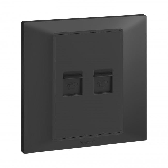 LEGRAND - Telephone socket Belanko S - double RJ11 socket - 10 connections - anthracite