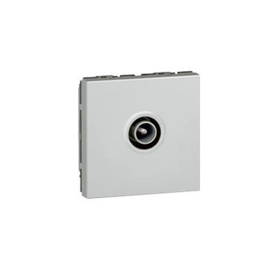 LEGRAND - TV Socket Mosaic, Single, Male 9.52 mm, 2 Modules, Aluminum