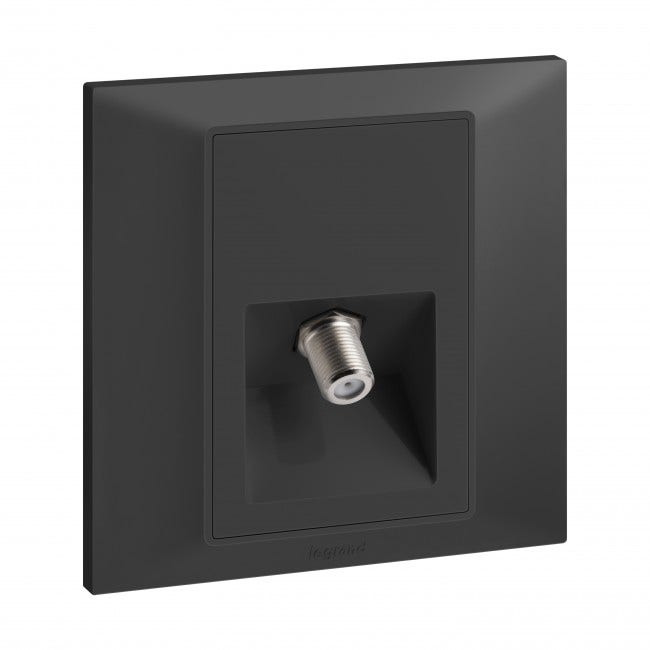 LEGRAND - Single TV socket Belanko S - "F" type - anthracite