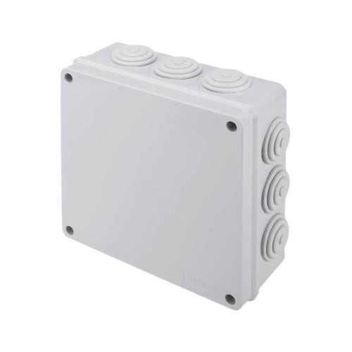 قسام كهرباء بلاستيك مع غطاء وتر برووف - مقاس 20x25 سم - رمادى